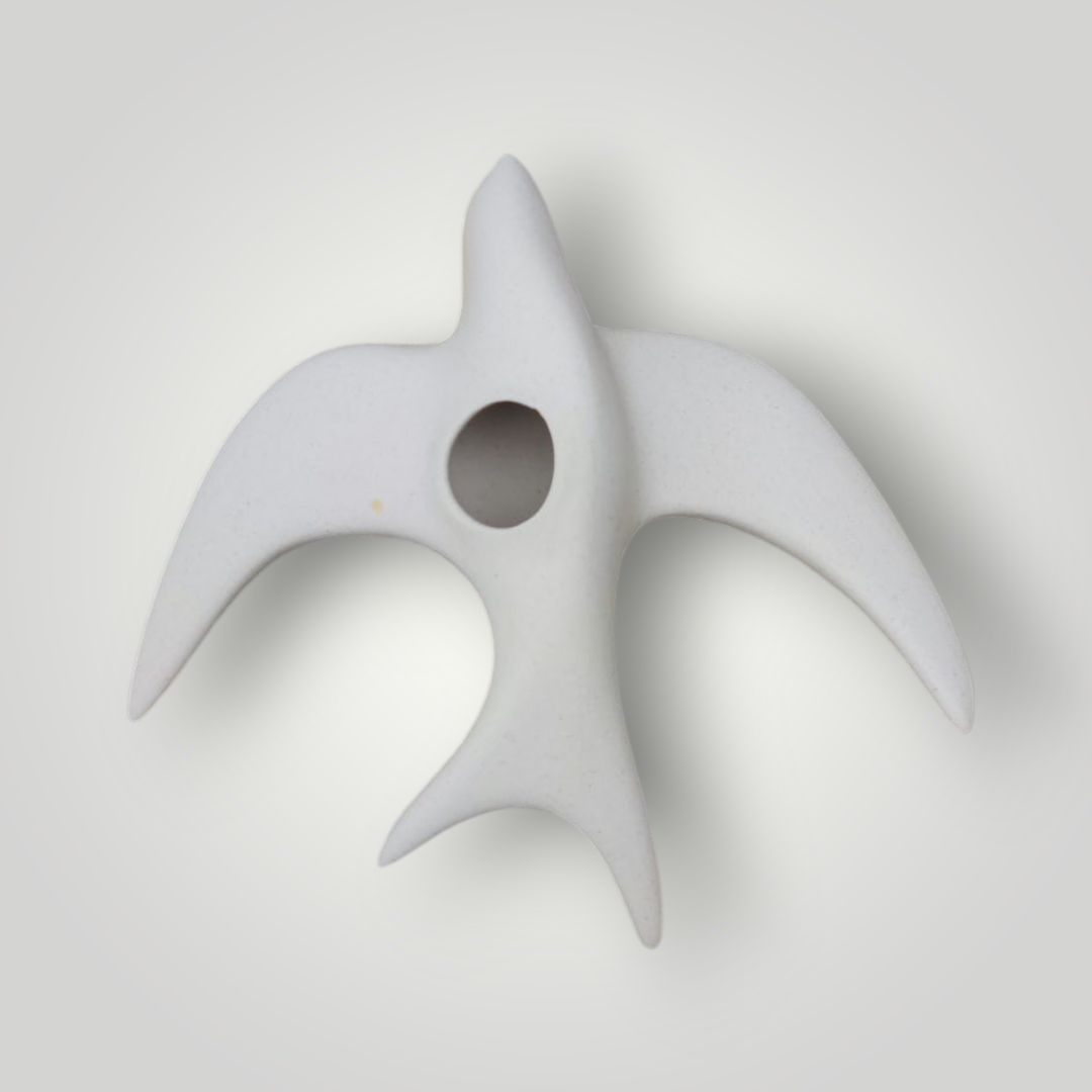 Hirondelle murale dégradée jaune en céramique.