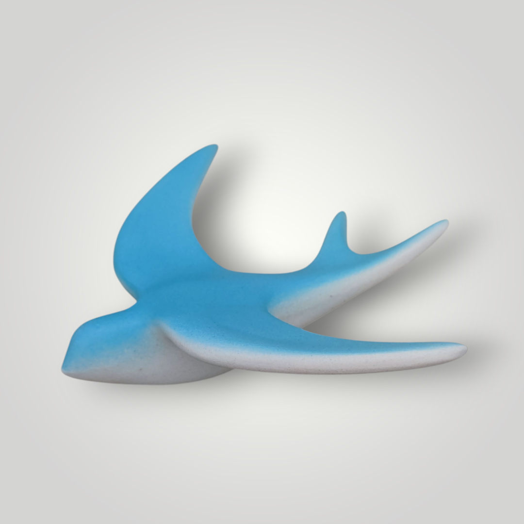 Hirondelle murale dégradée bleue en céramique