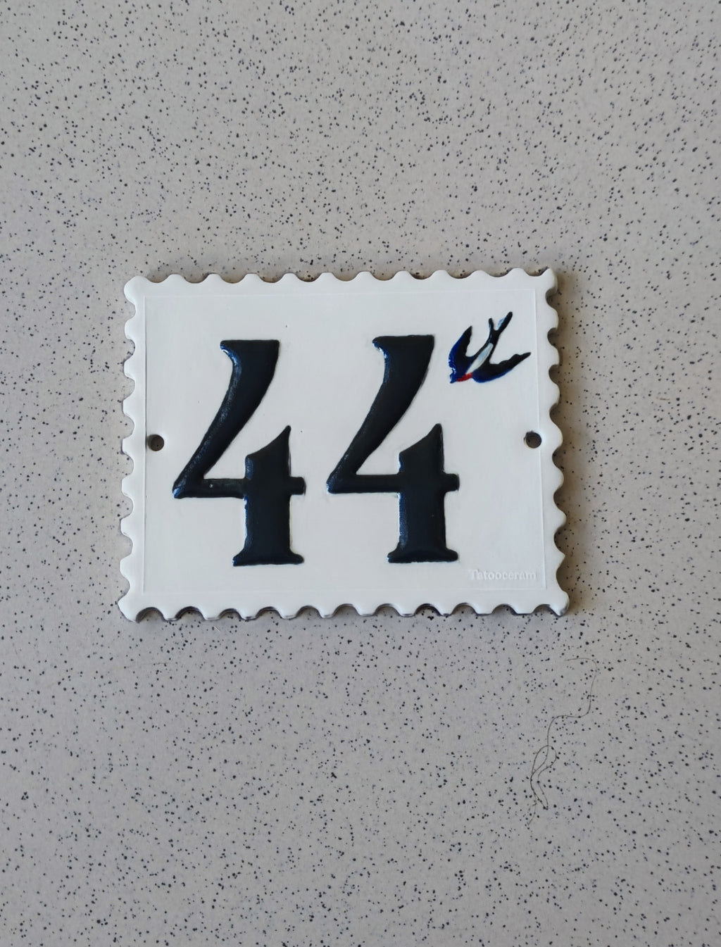 Timbre porte en porcelaine vitrifiée