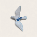 Oiseaux mural en porcelaine mate – Décoration artisanale haut de gamme, motif en relief