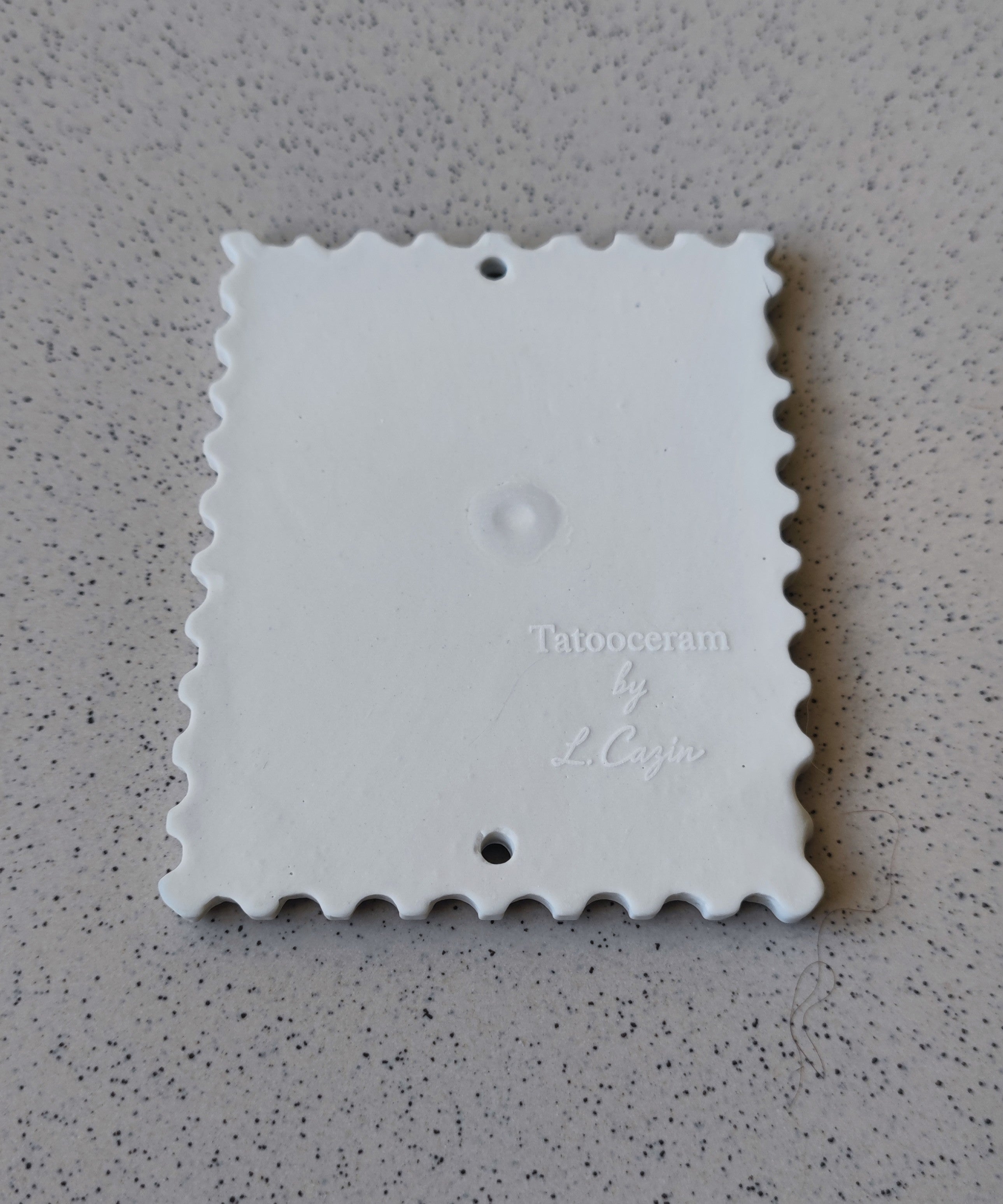 Timbre porte en porcelaine vitrifiée