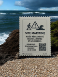" Timbre littoral " - céramique artisanale fait main, signalétique artisanale Tatooceram
