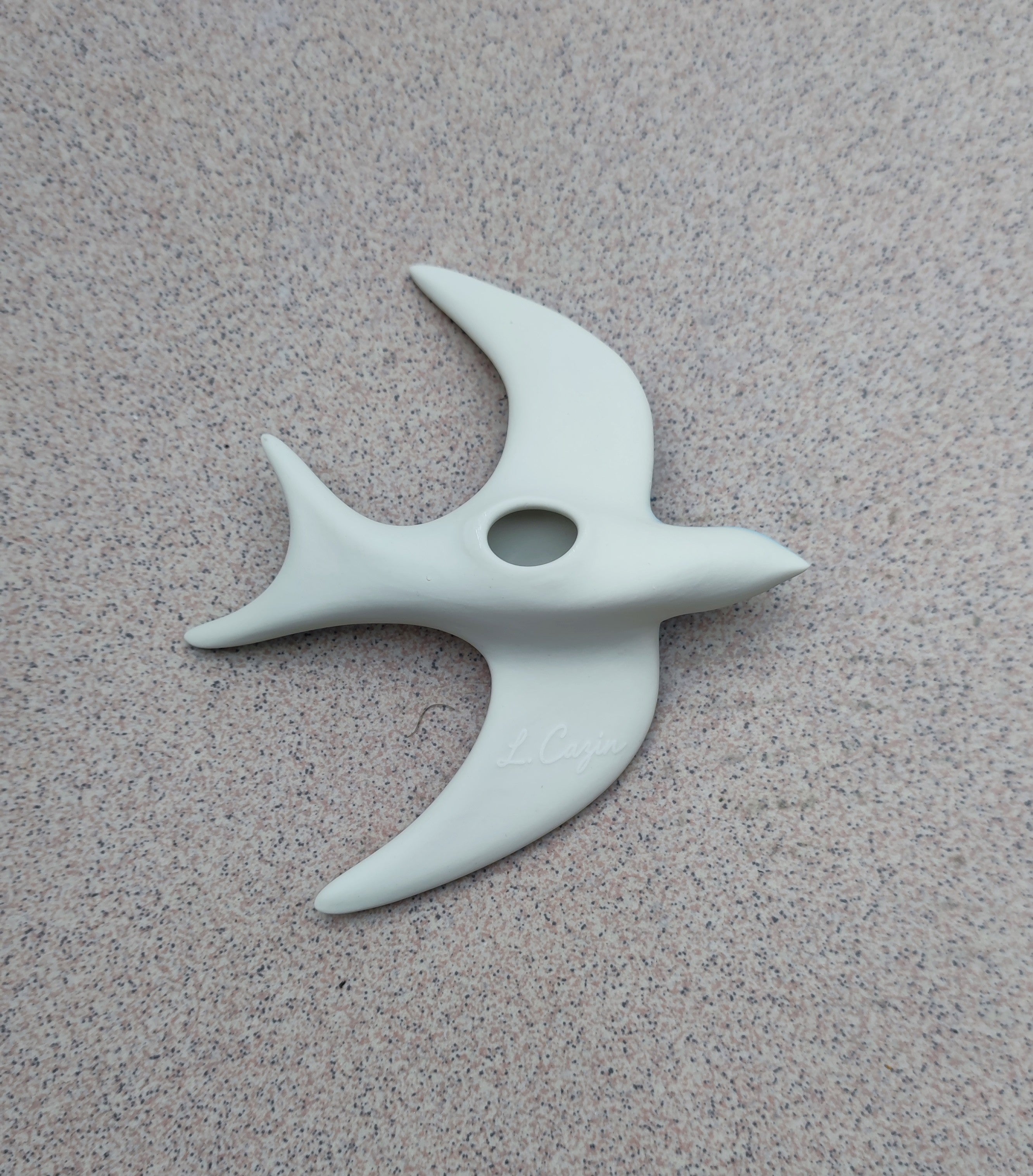 Hirondelle murale en porcelaine artisanale – finition mate & brillante -🐦 intérieur/extérieur