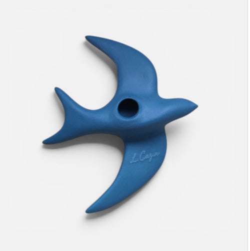 Hirondelle murale bleue en céramique
