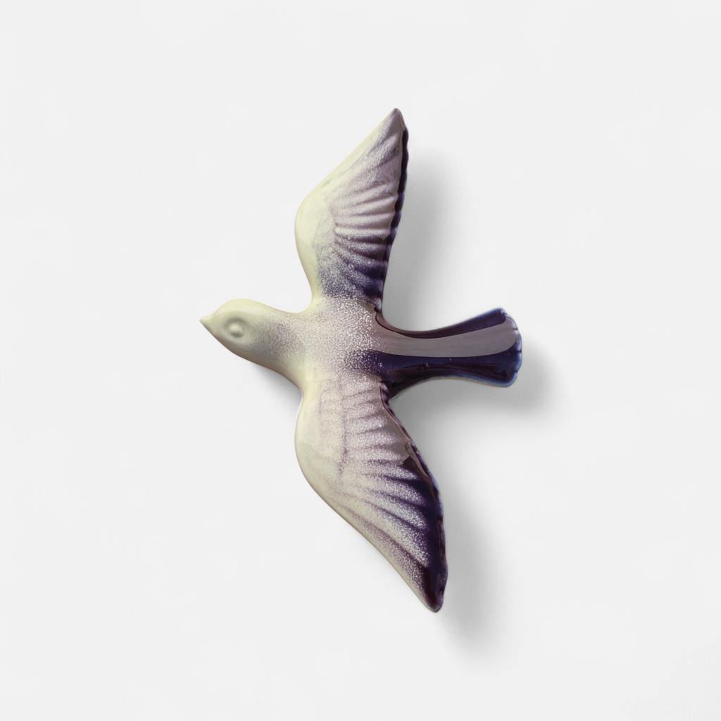 Oiseau , Hirondelle stylisée murale en céramique artisanale – finition mate & brillante 🐦 intérieur/extérieur