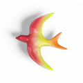 Hirondelle murale en porcelaine artisanale – finition mate & brillante 🐦 intérieur/extérieur