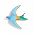 Hirondelle murale en porcelaine artisanale – finition mate & brillante -🐦 intérieur/extérieur
